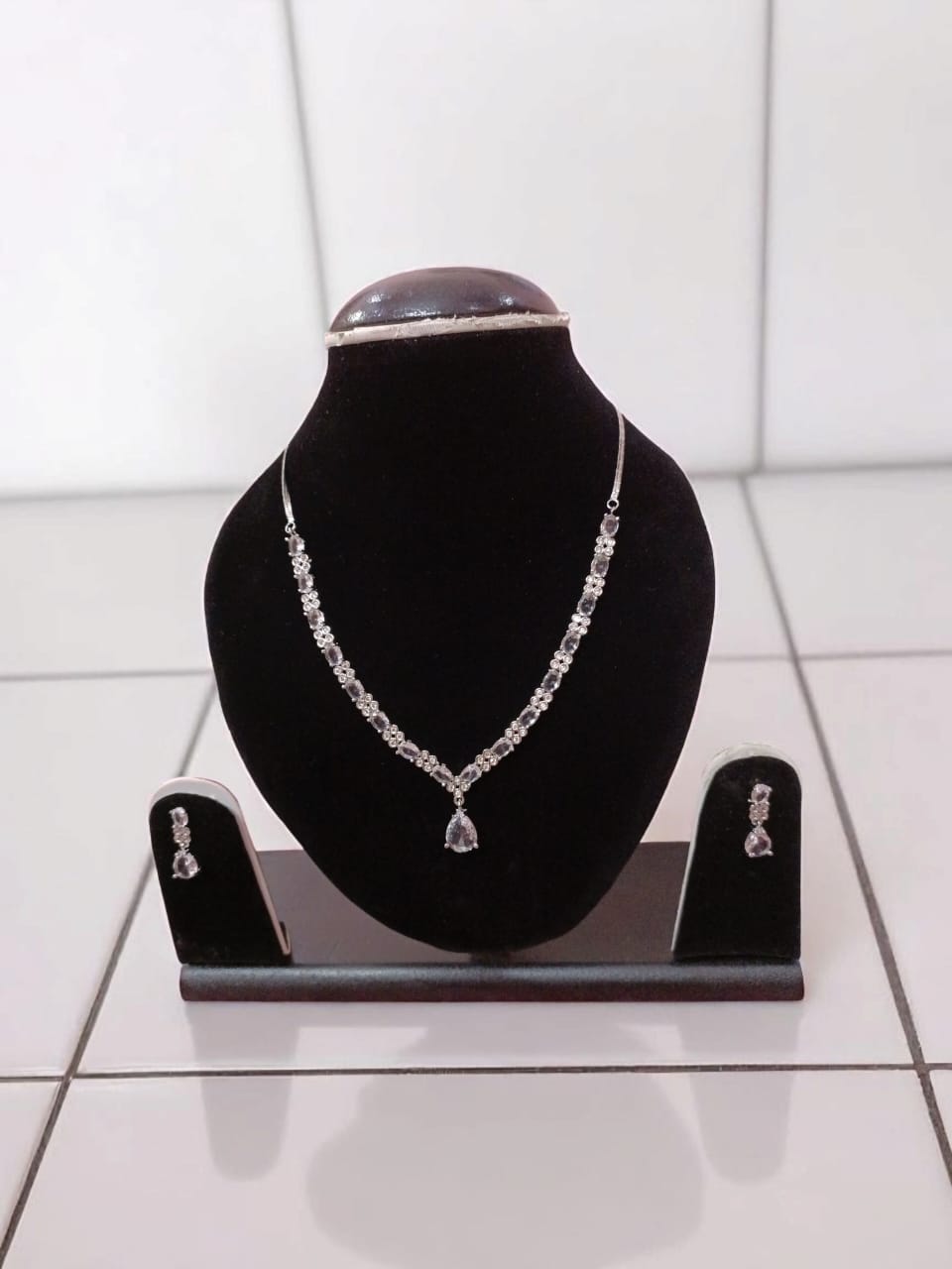 American Diamond AD Jewellery Set