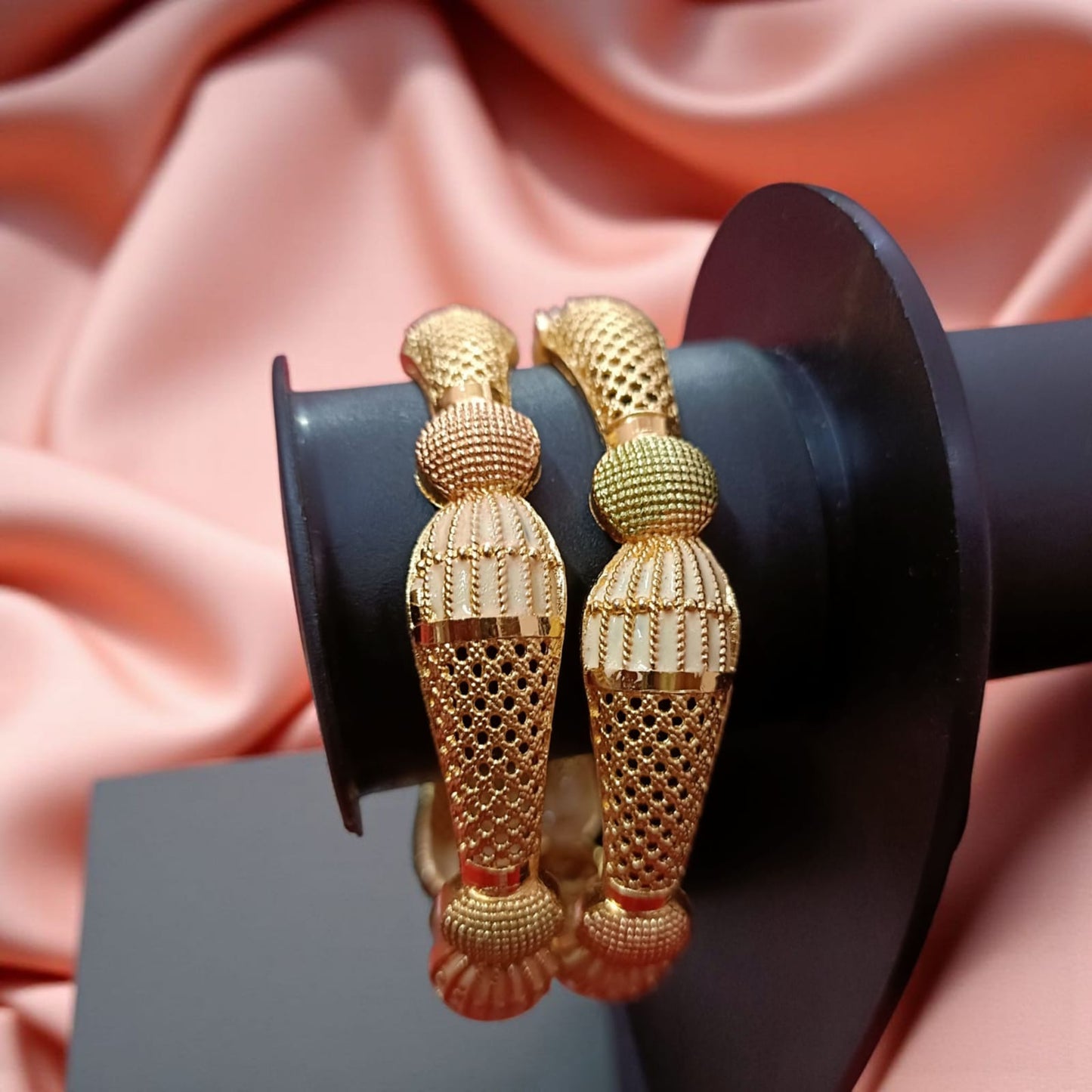 Gold Plated Fashion Bangles – Set of 2 for Women