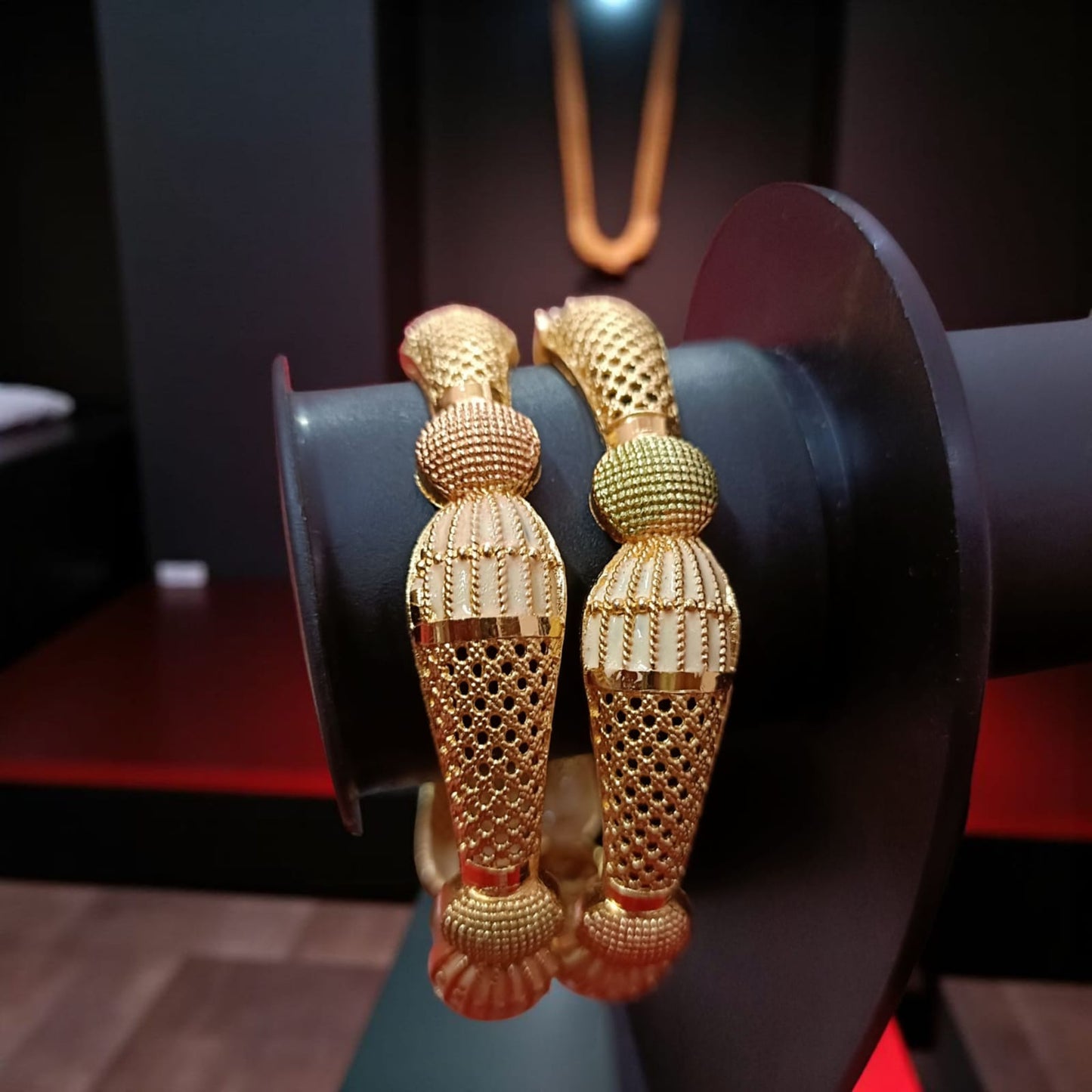 Gold Plated Fashion Bangles – Set of 2 for Women