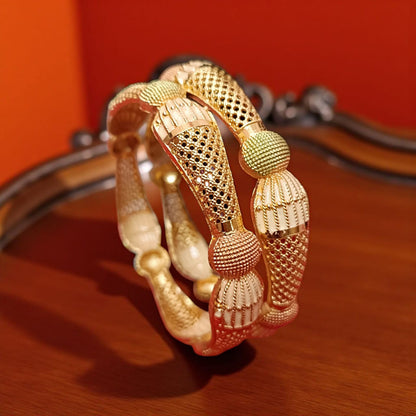 Gold Plated Fashion Bangles – Set of 2 for Women