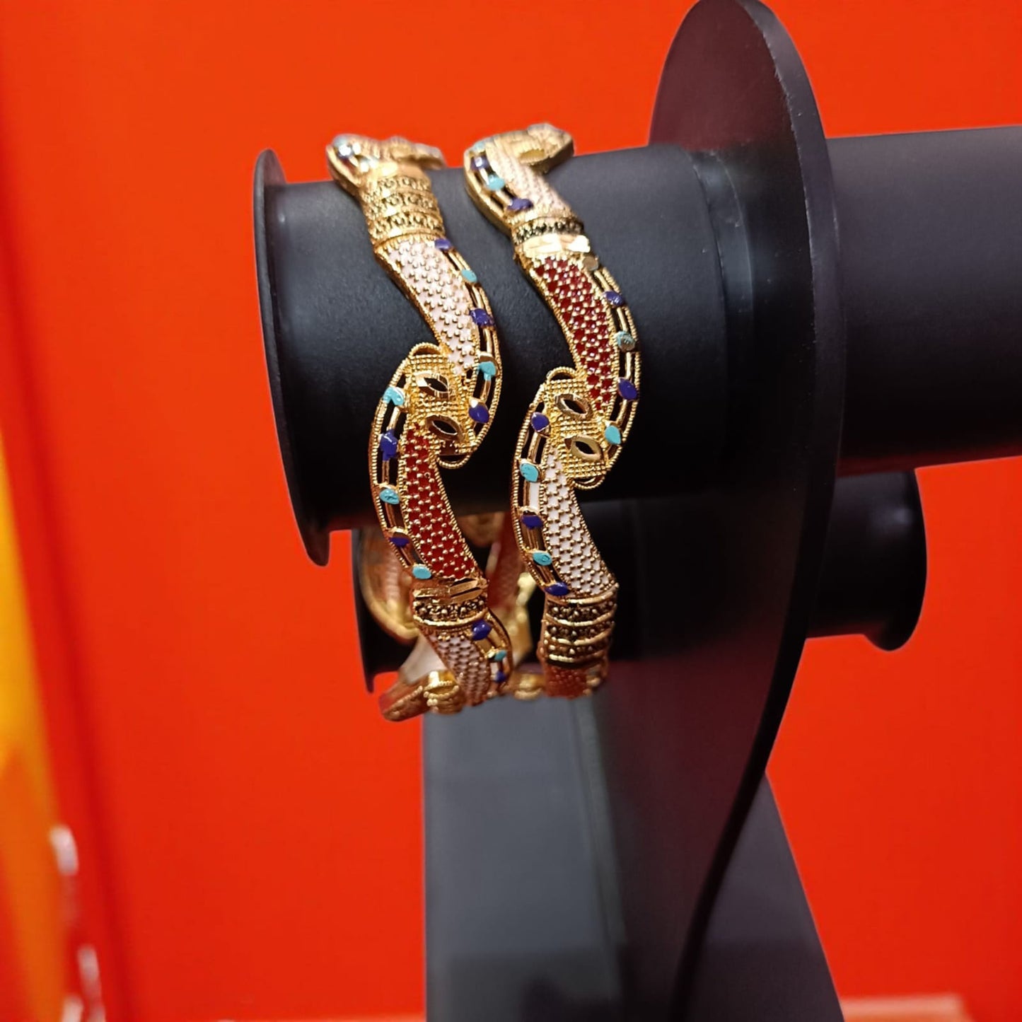 Traditional Gold Plated Indian Bangles - 2 Pieces