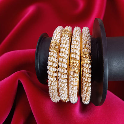 Traditional Gold Plated Indian Bangles - 4 Pieces