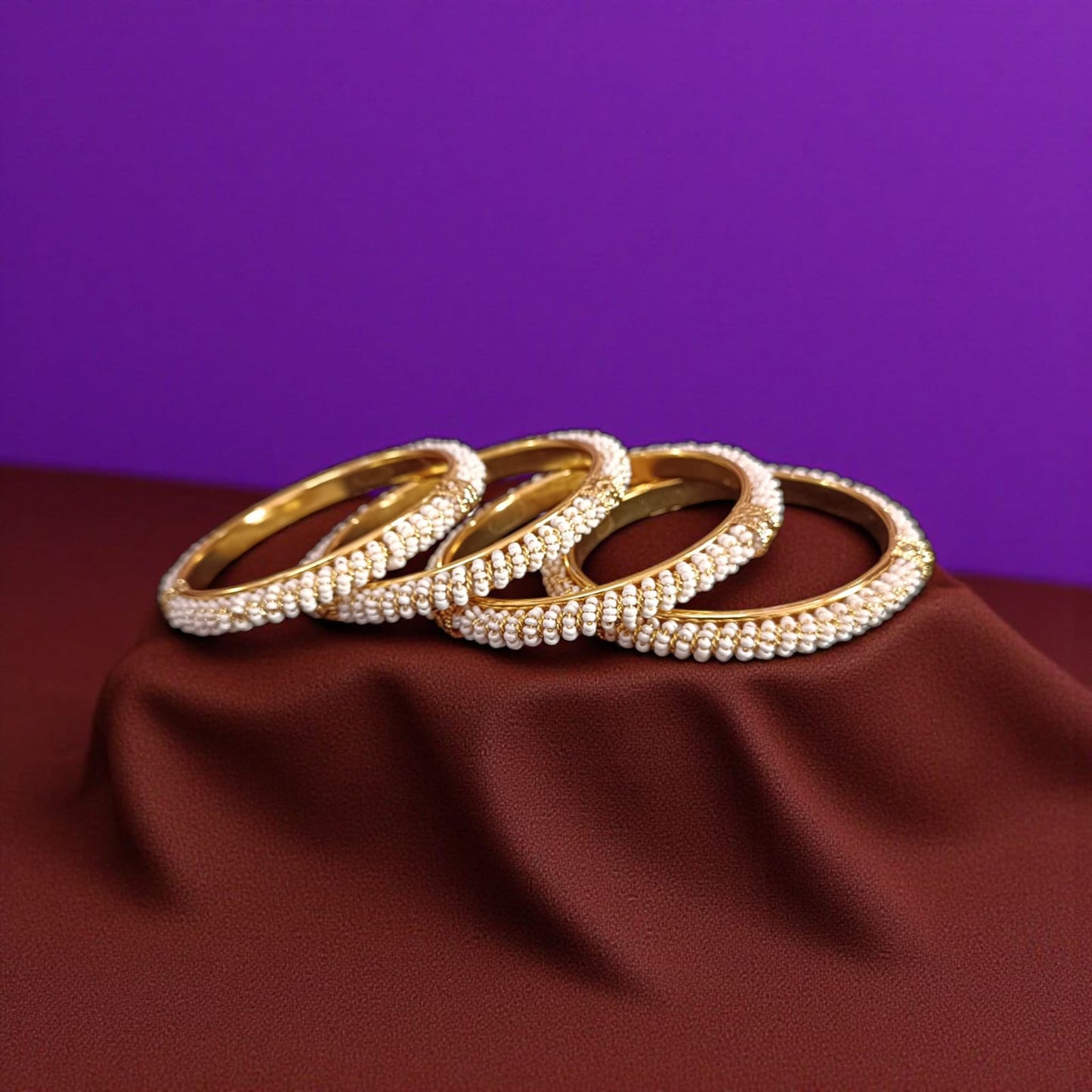 Traditional Gold Plated Indian Bangles - 4 Pieces
