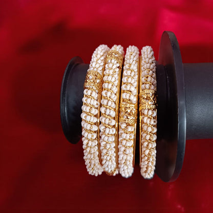 Traditional Gold Plated Indian Bangles - 4 Pieces