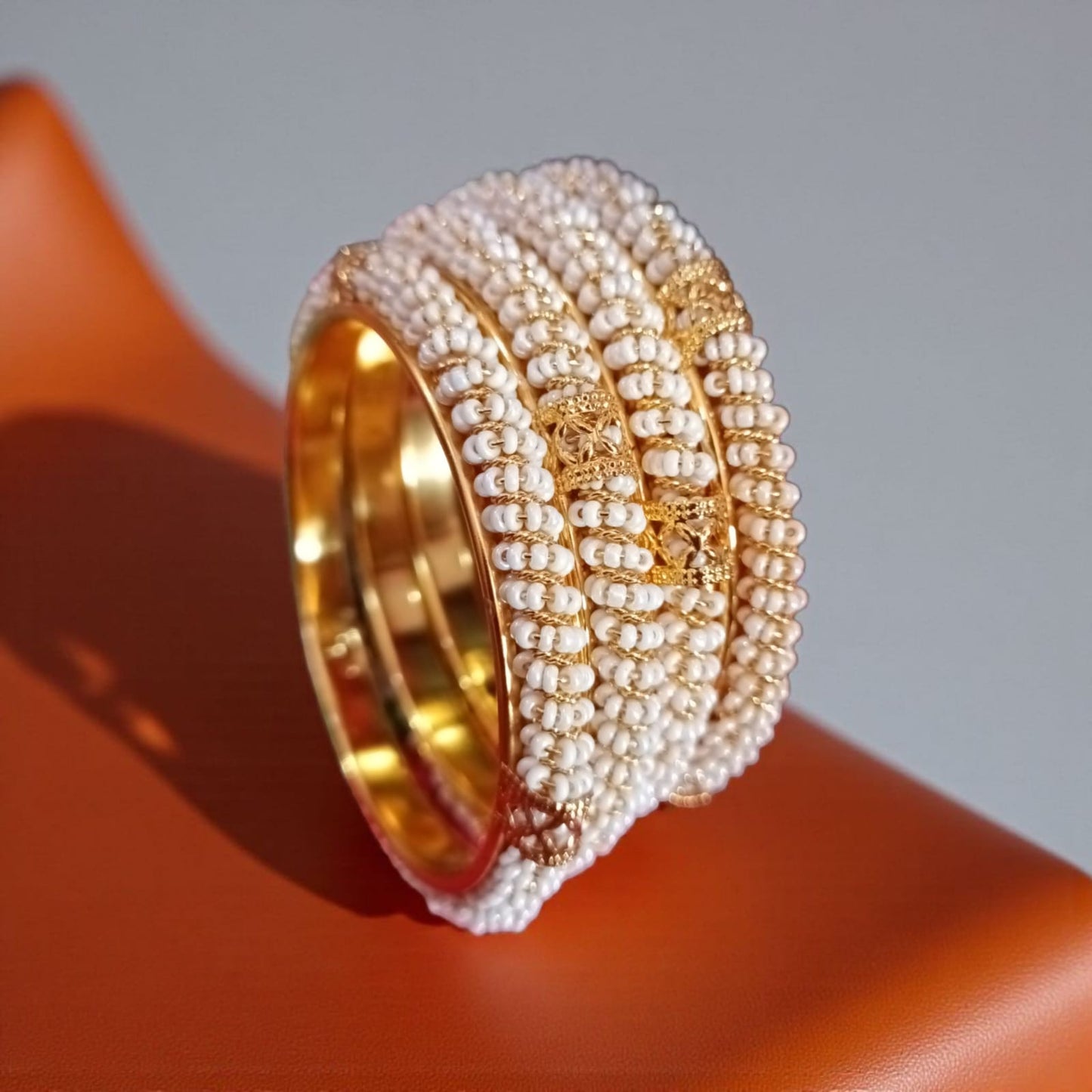 Traditional Gold Plated Indian Bangles - 4 Pieces