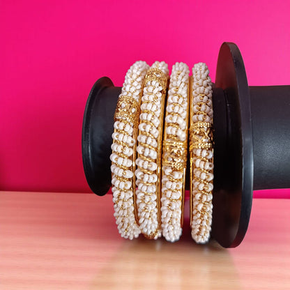 Traditional Gold Plated Indian Bangles - 4 Pieces
