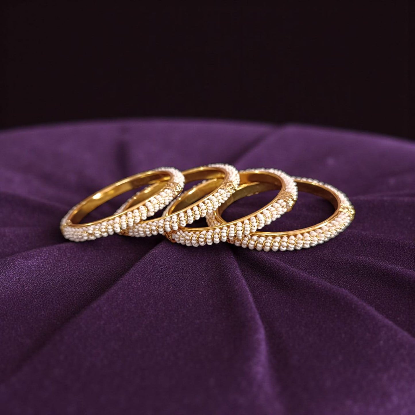 Traditional Gold Plated Indian Bangles - 4 Pieces