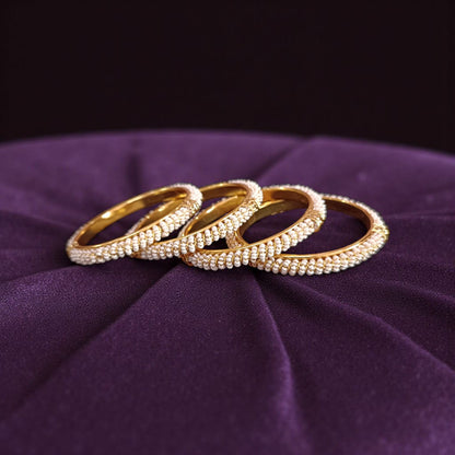 Traditional Gold Plated Indian Bangles - 4 Pieces