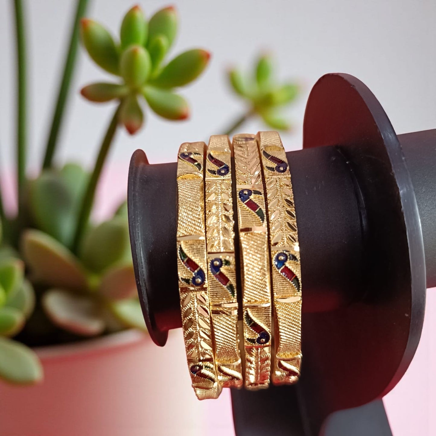 Exclusive Gold Plated Bangles - Set of 4