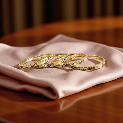 Exclusive Gold Plated Bangles - Set of 4