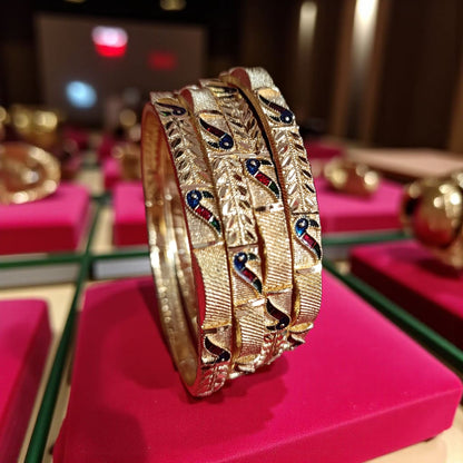Exclusive Gold Plated Bangles - Set of 4