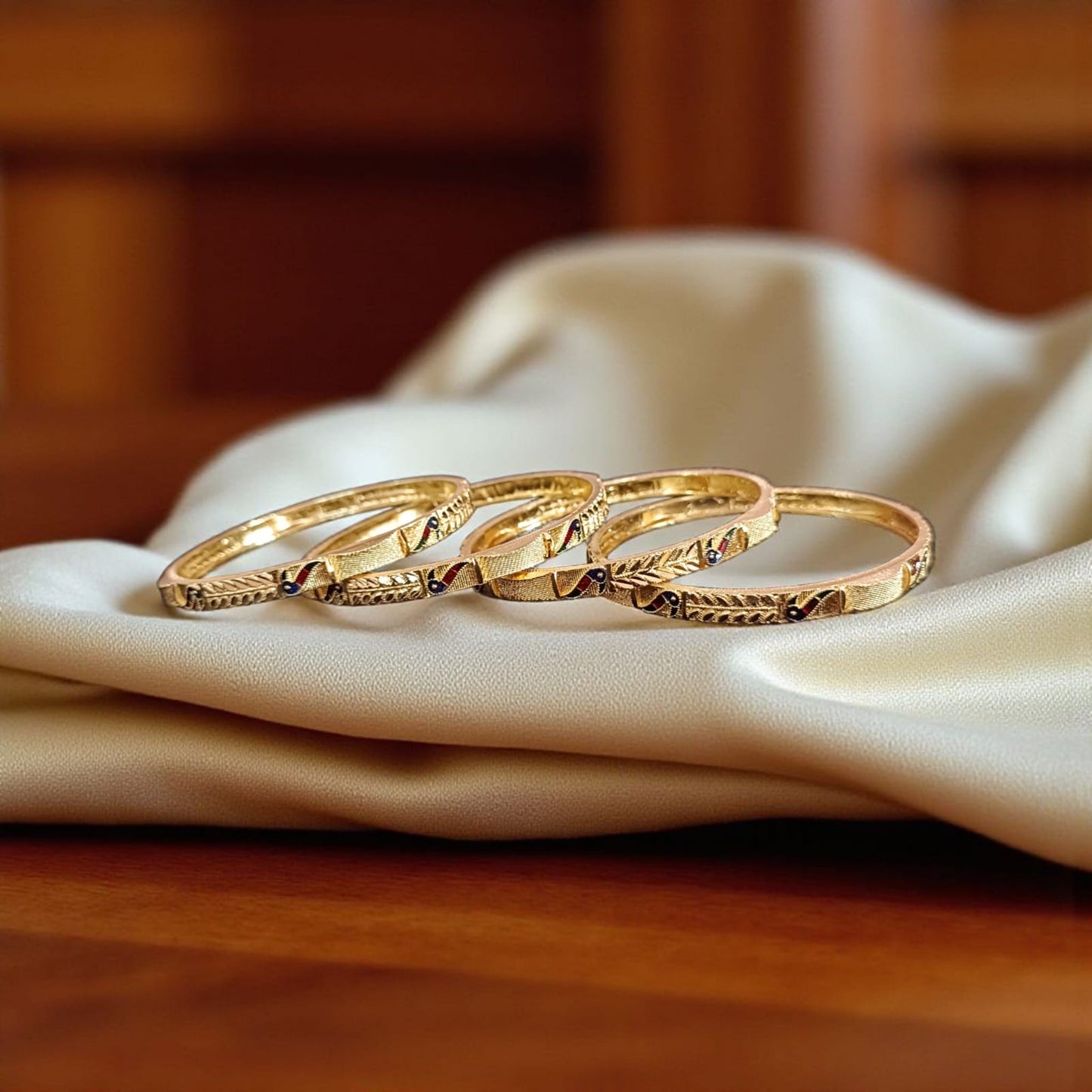 Exclusive Gold Plated Bangles - Set of 4