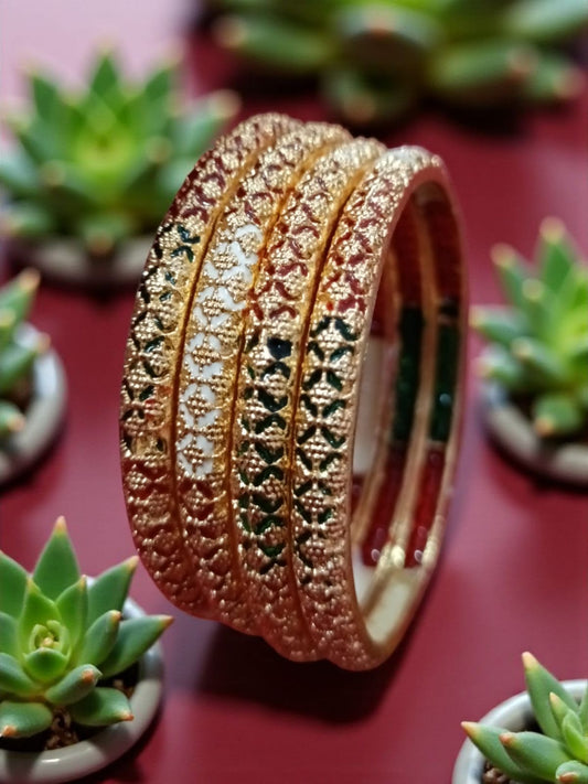 Exclusive Gold Plated Bangles - Set of 4