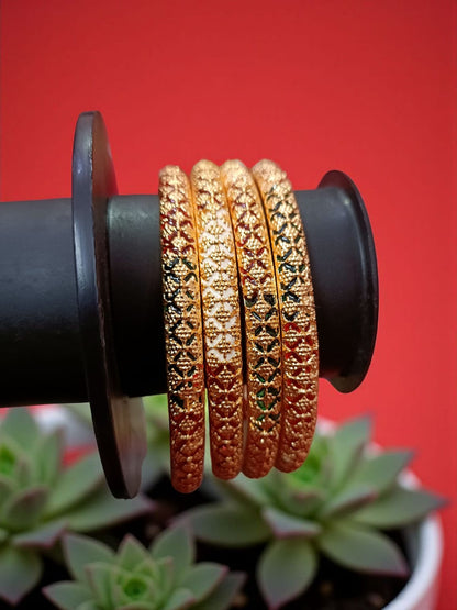 Exclusive Gold Plated Bangles - Set of 4
