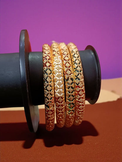 Exclusive Gold Plated Bangles - Set of 4
