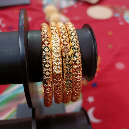Exclusive Gold Plated Bangles - Set of 4