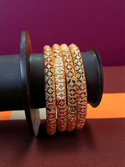 Exclusive Gold Plated Bangles - Set of 4