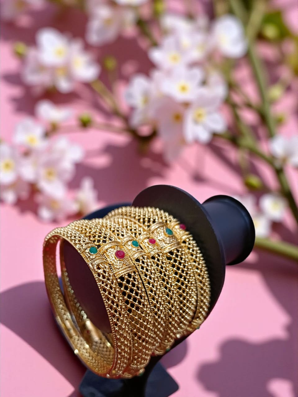 Traditional Gold Plated Indian Bangles - 6 Pieces