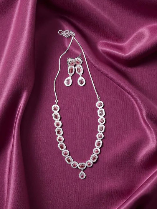 American Diamond AD Jewellery Set