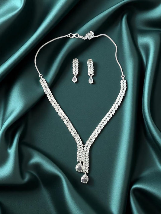 American Diamond AD Jewellery Set