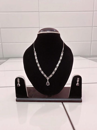 American Diamond AD Jewellery Set