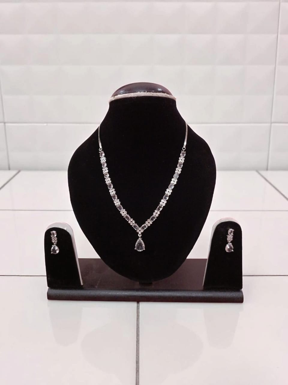 American Diamond AD Jewellery Set