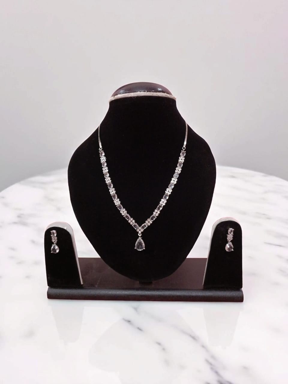 American Diamond AD Jewellery Set