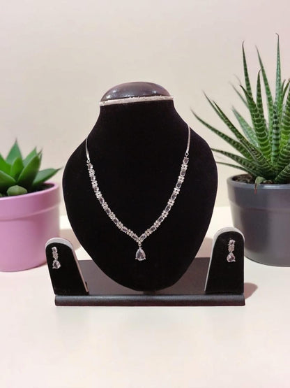 American Diamond AD Jewellery Set