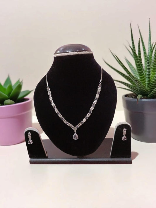 American Diamond AD Jewellery Set