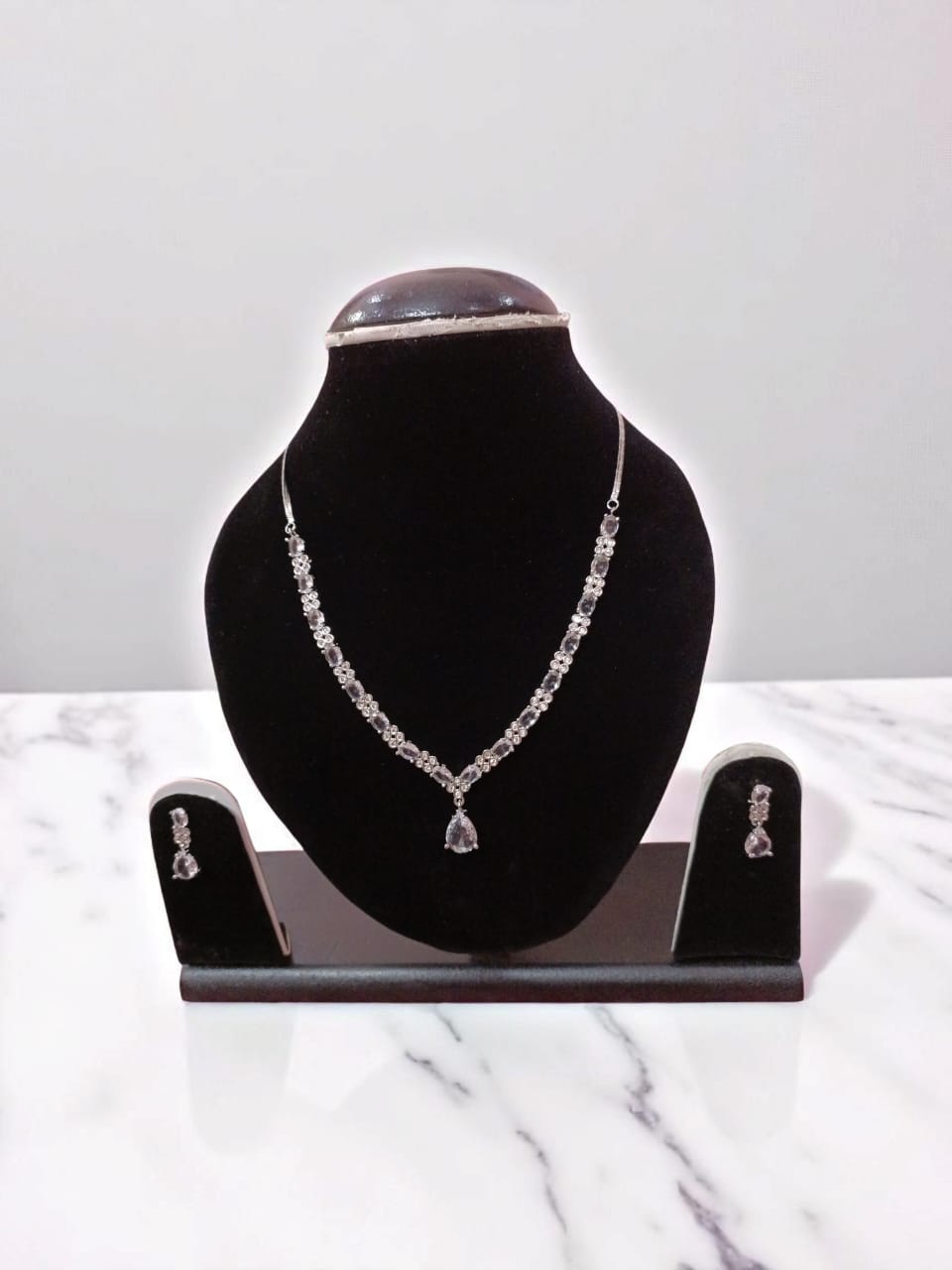 American Diamond AD Jewellery Set